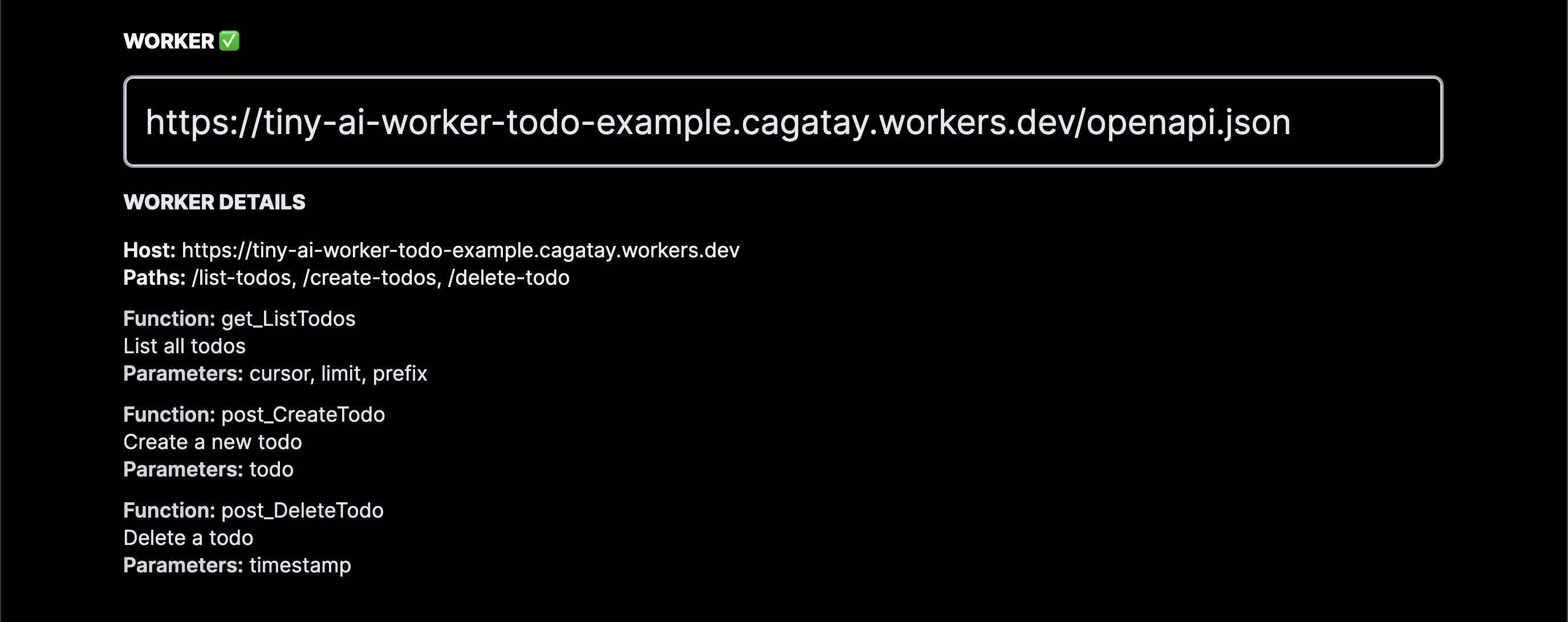 Tiny AI Worker Todo Example