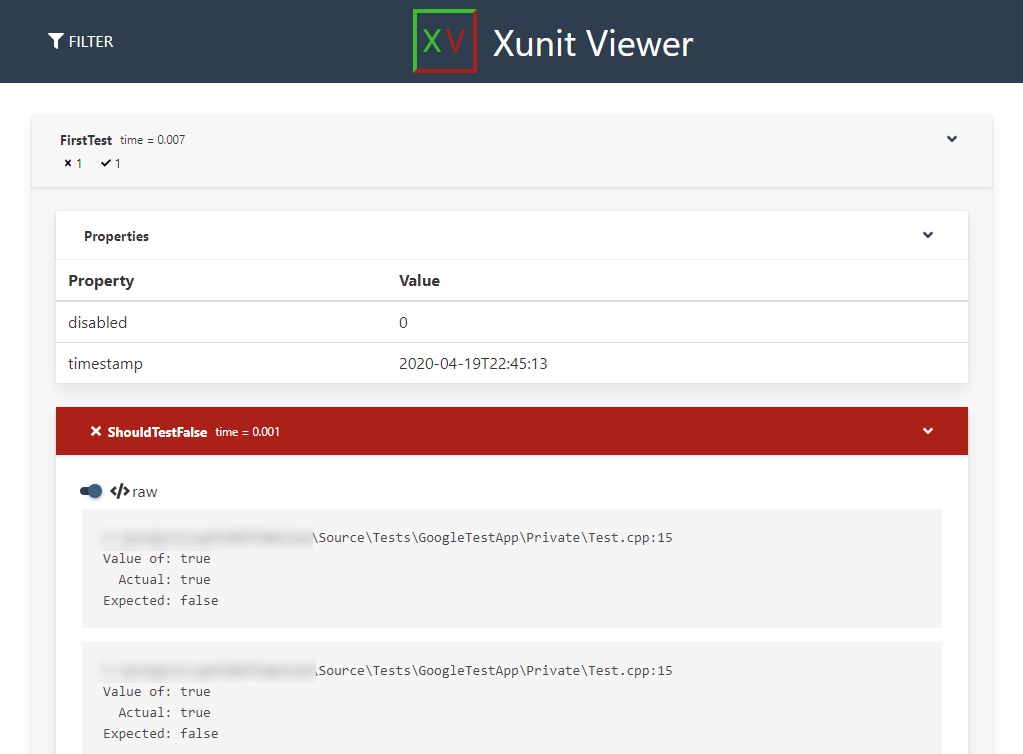 Xunit viewer