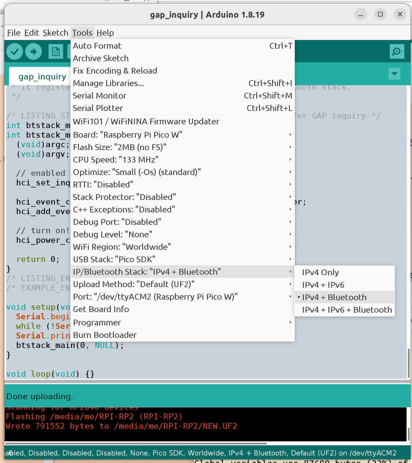 Arduino IDE Board Setup