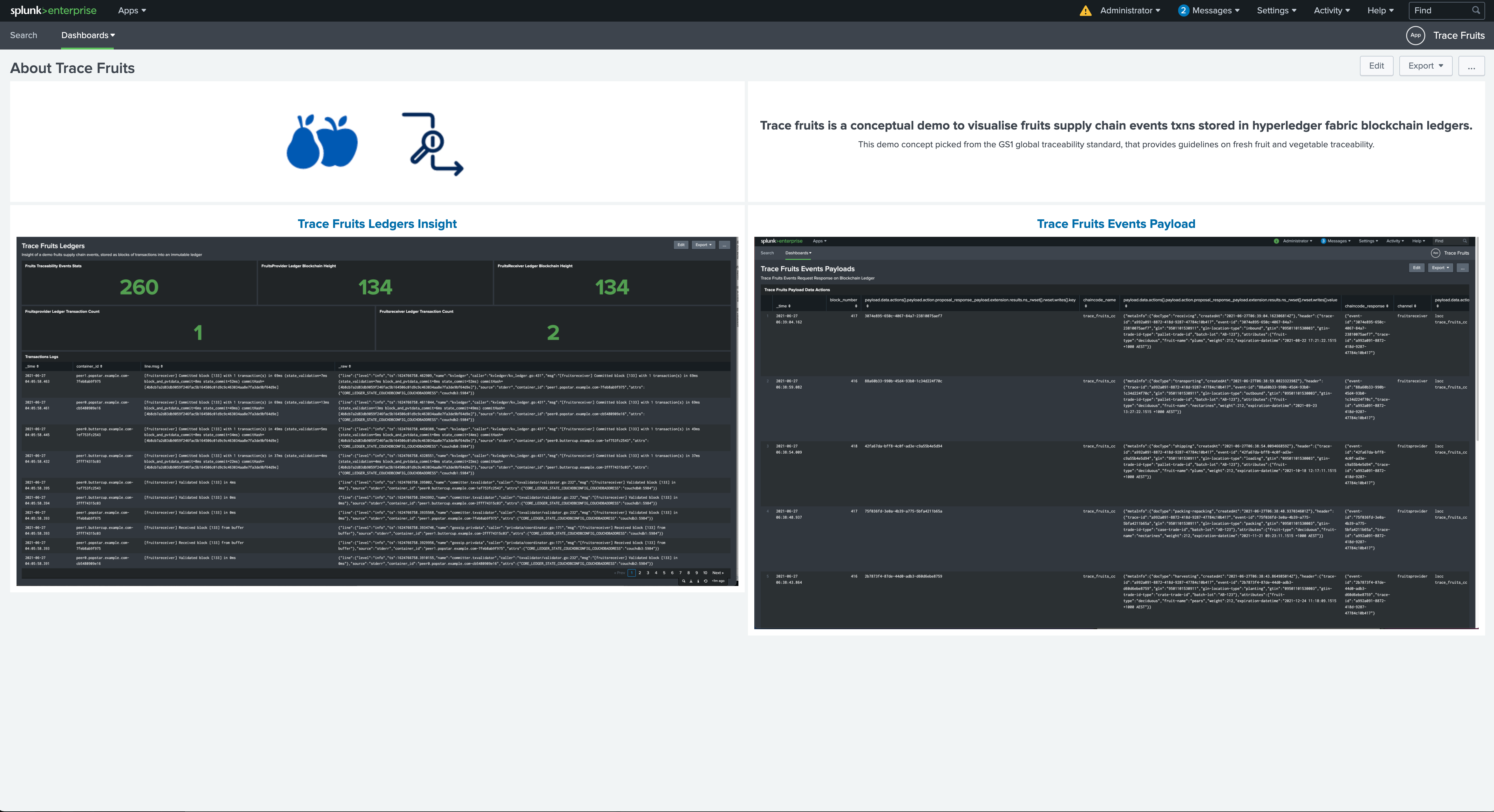 Navigate on the About Page of Trace Fruits