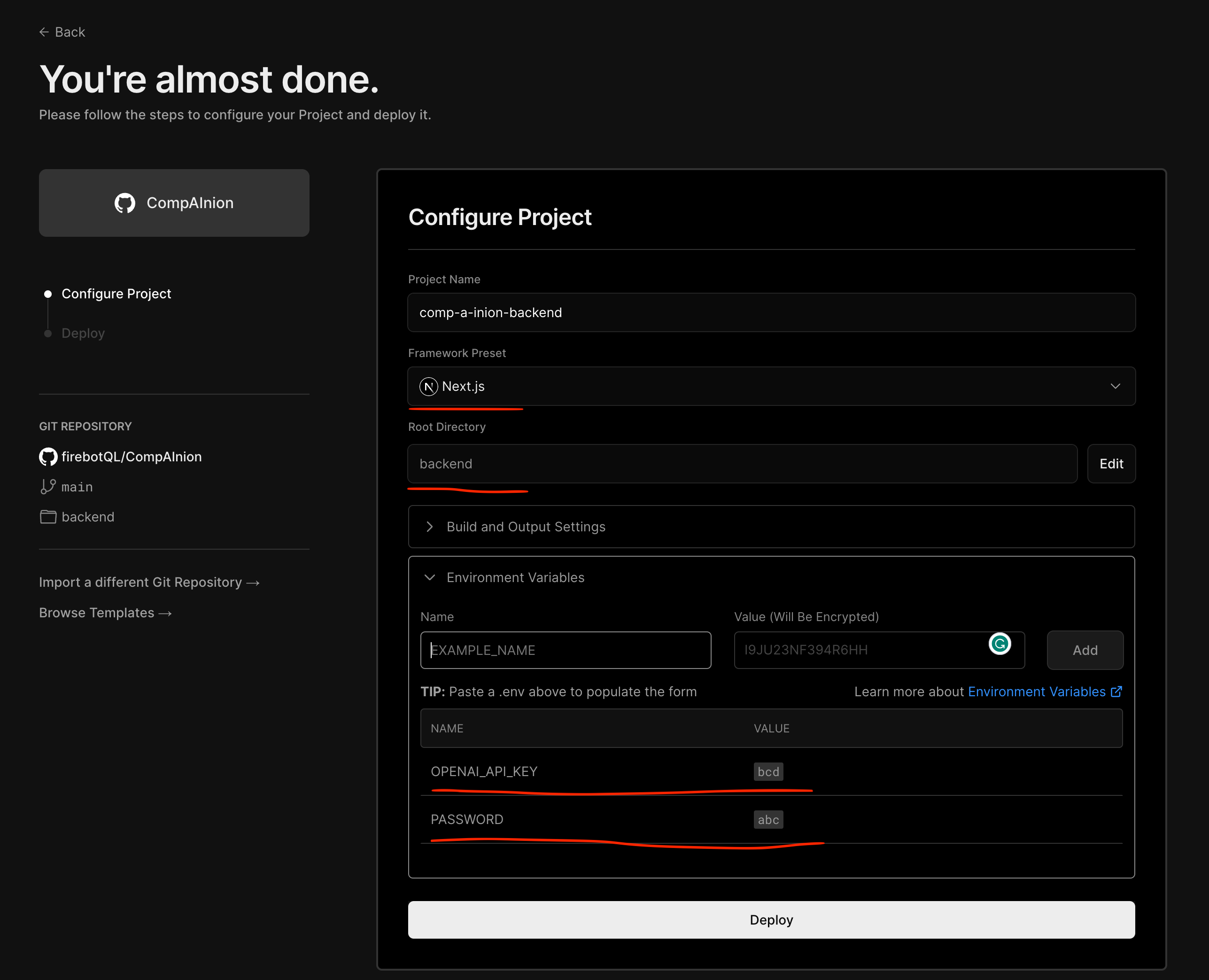 Vercel Manual Deployment