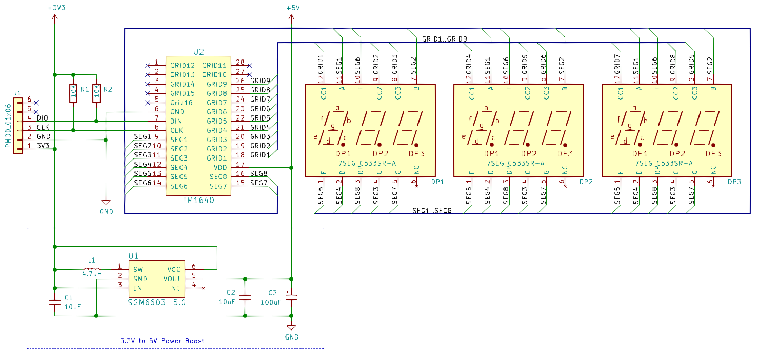 7SEG9 PMOD Schematics