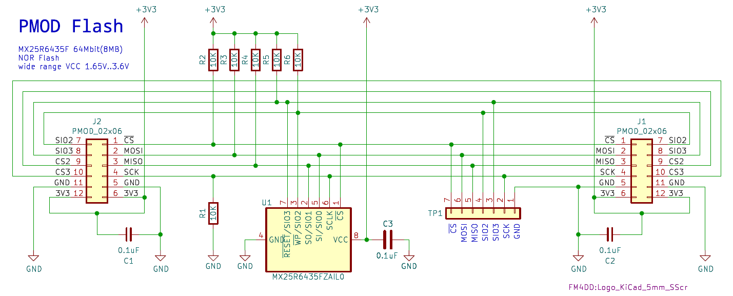 PMOD Flash Schematics