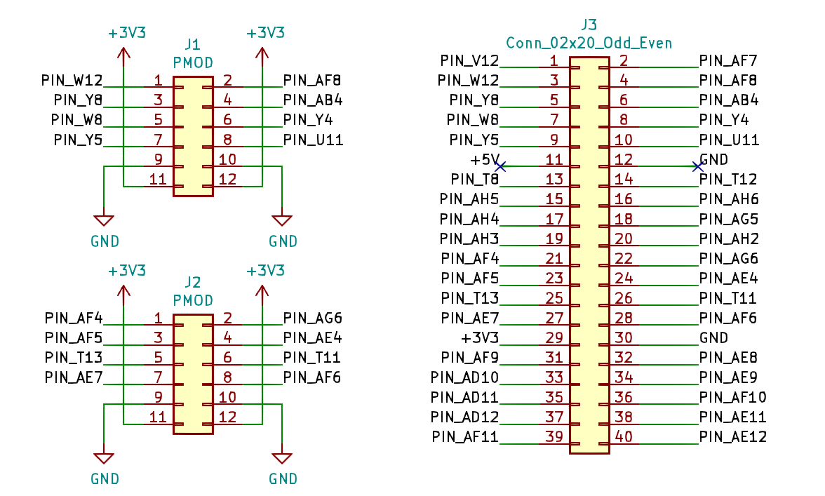 PMOD2NANO PMOD Schematics