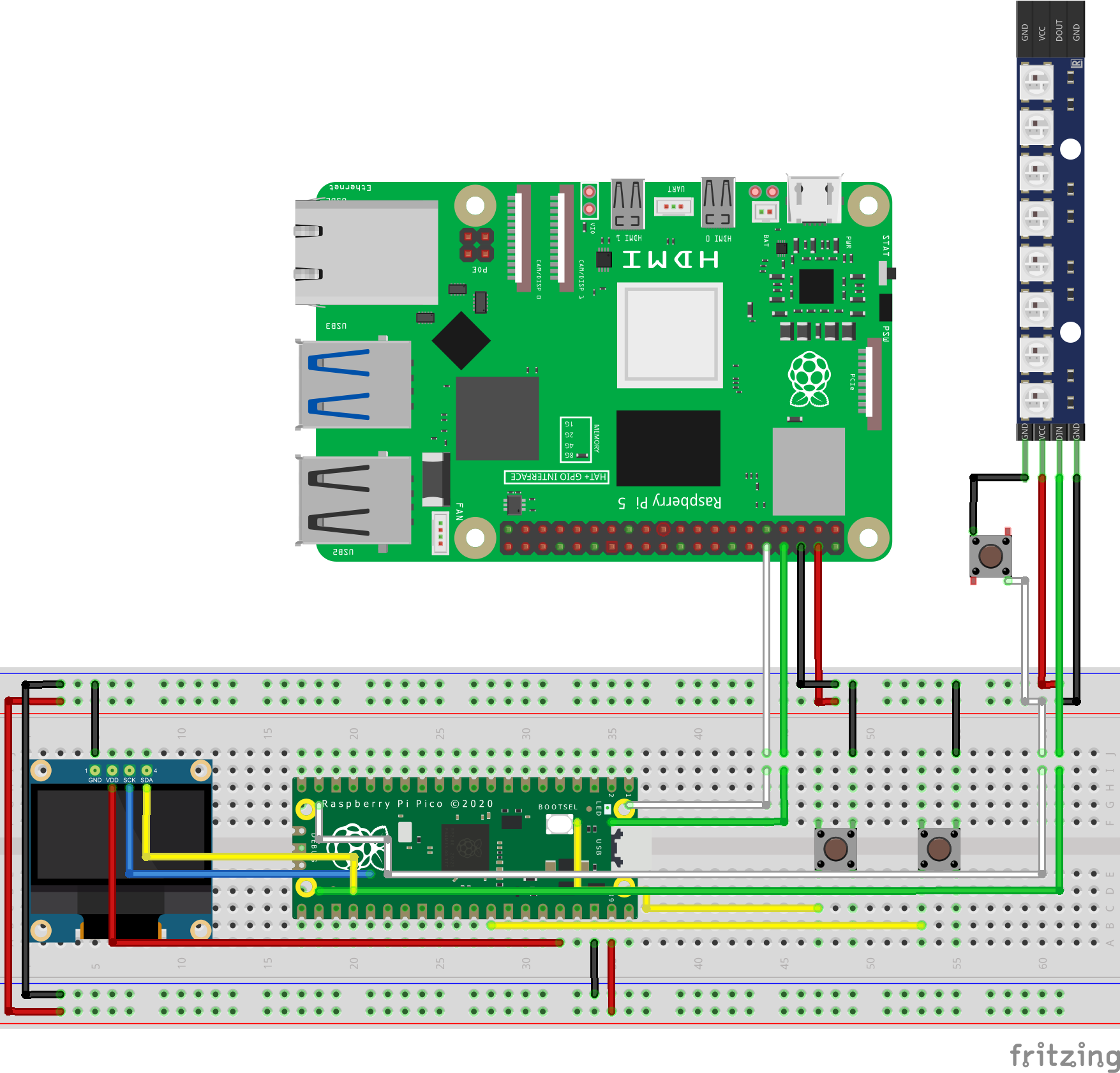 Fritzing diagram for the system