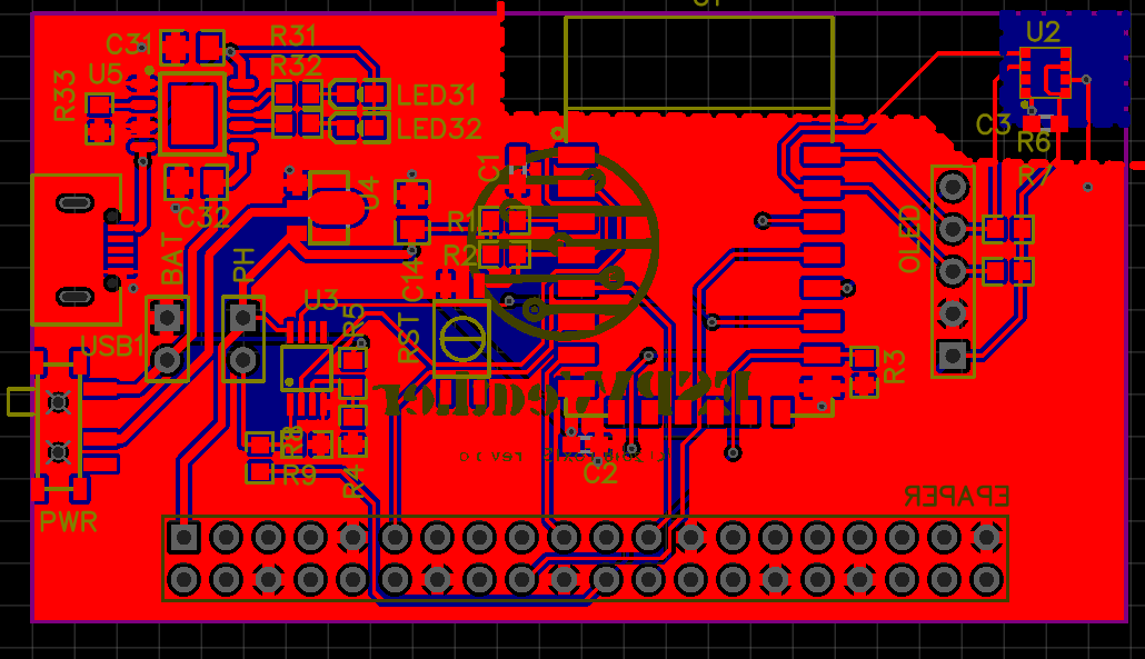 WaveShare 2.13in E-Paper HAT board