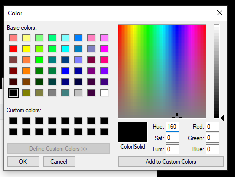 color dialog