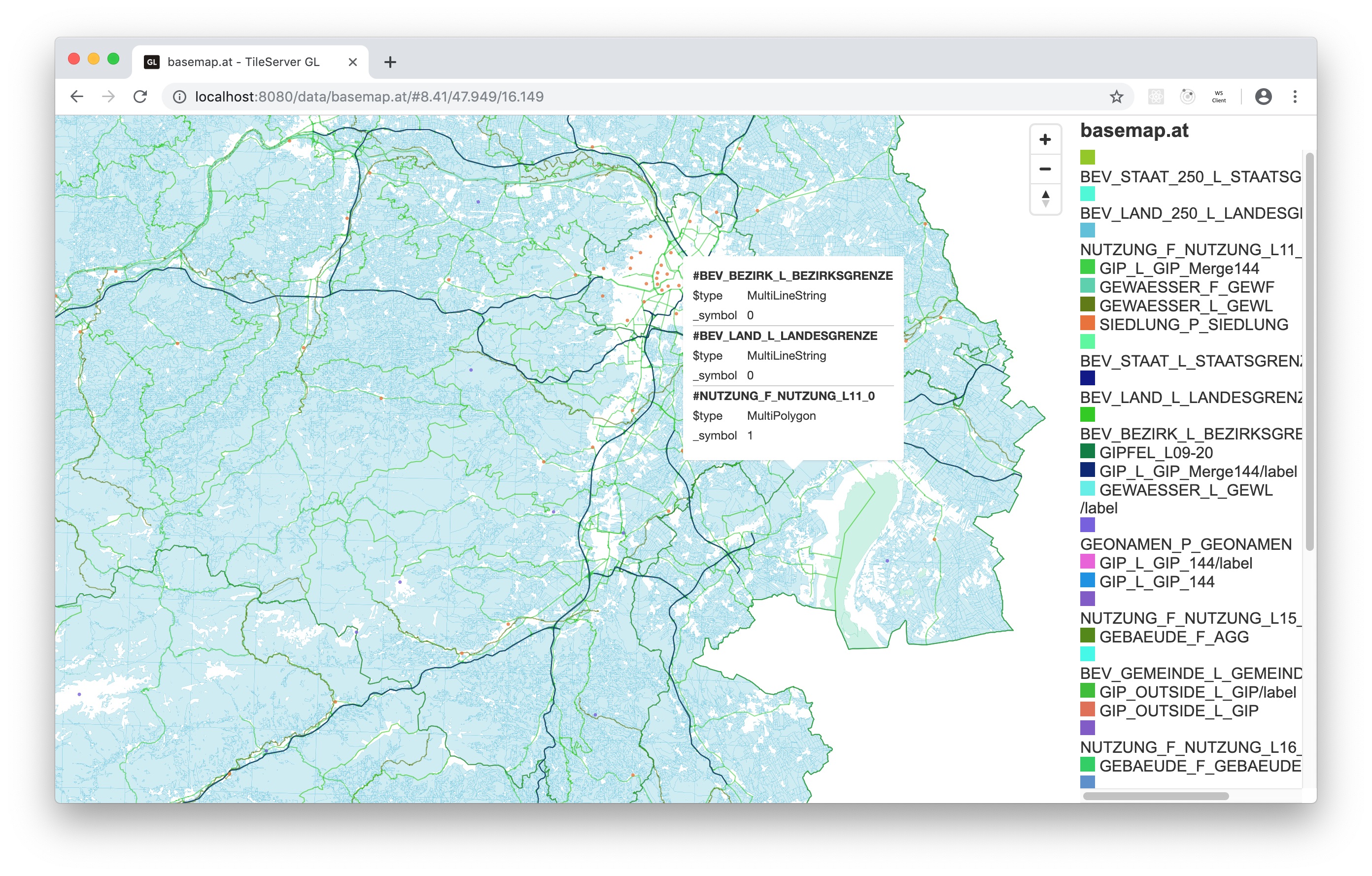 interactive basemap