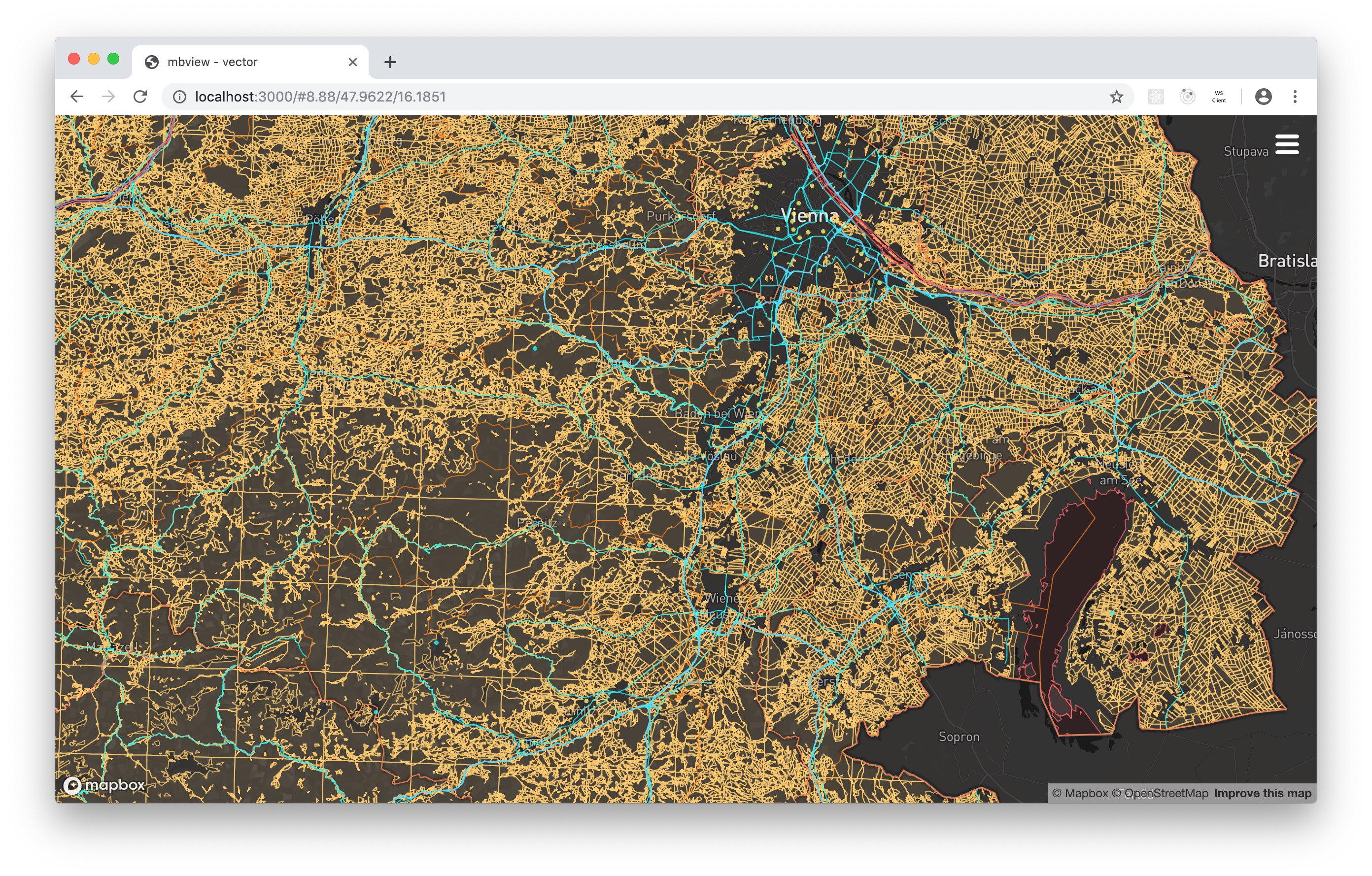 Offline vector basemap