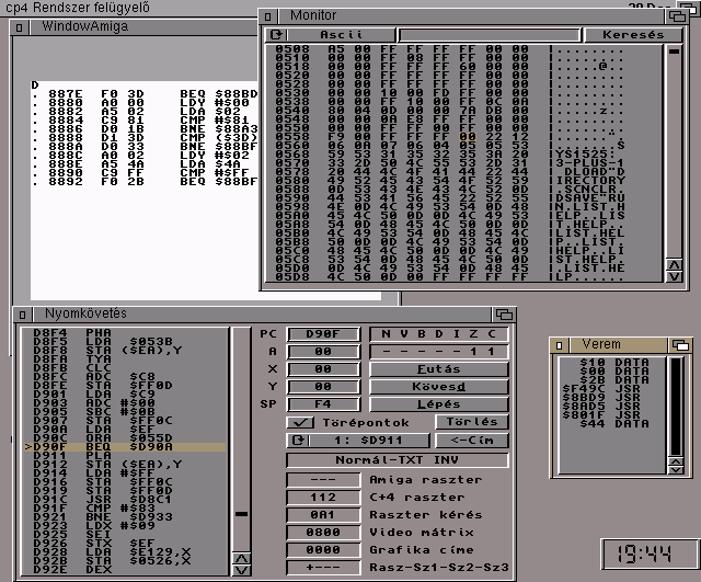 Internal monitor and debugger