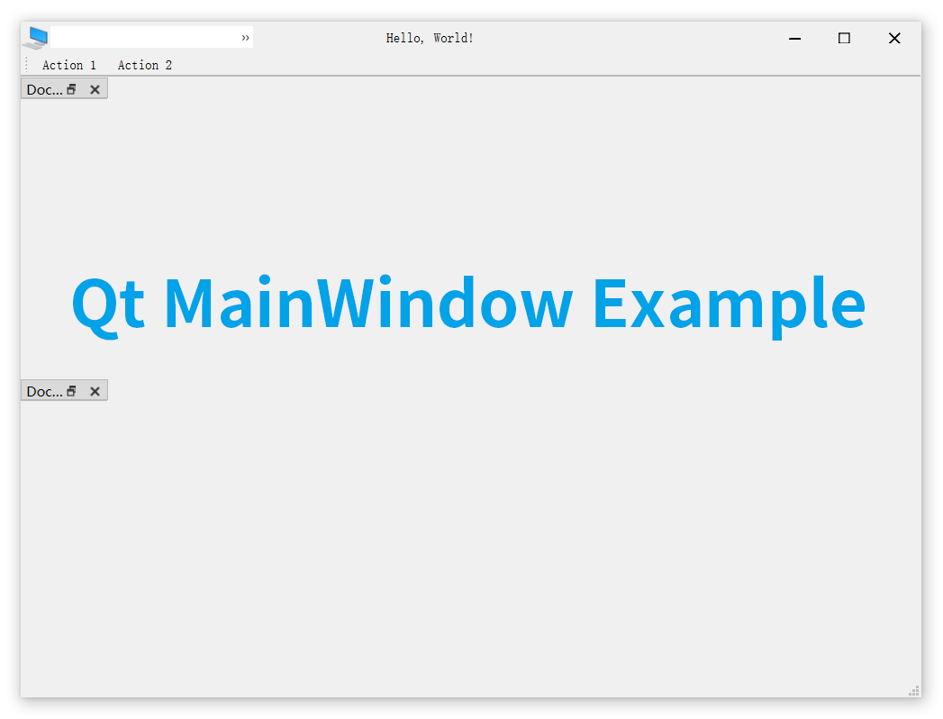 Qt MainWindow example