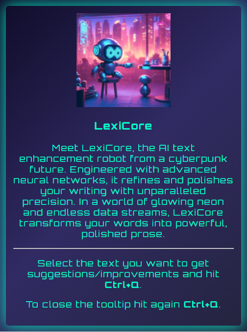 LexiCore Popup