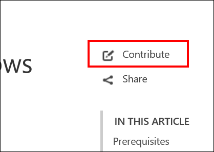 GitHub Web, showing the Contribute link