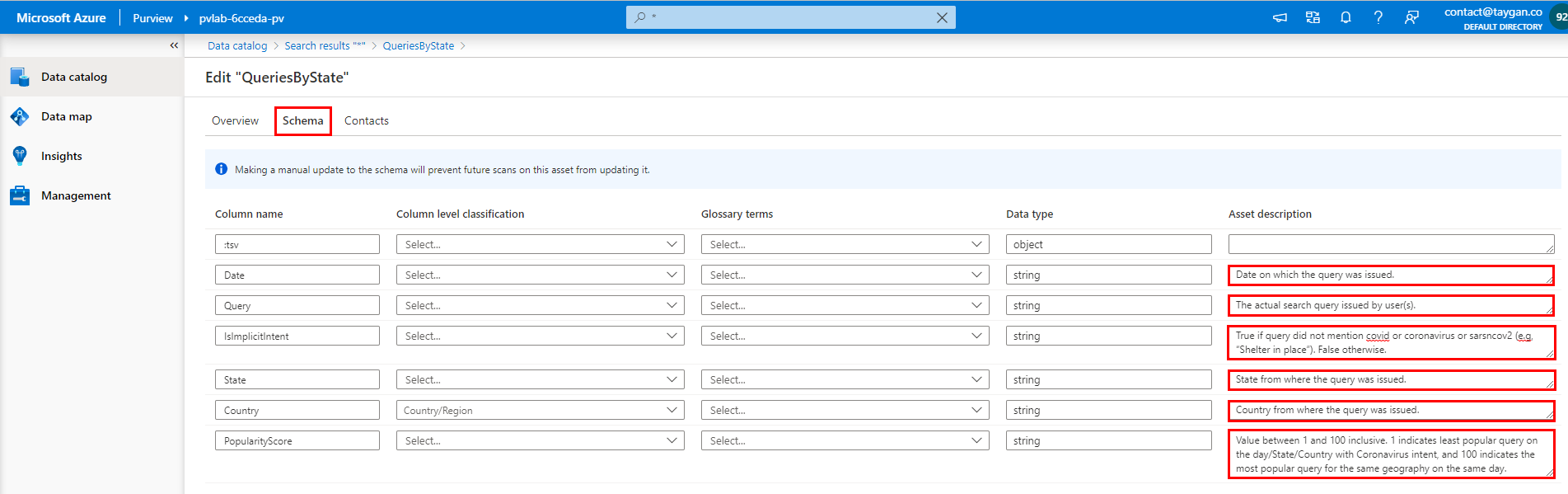 Update Schema