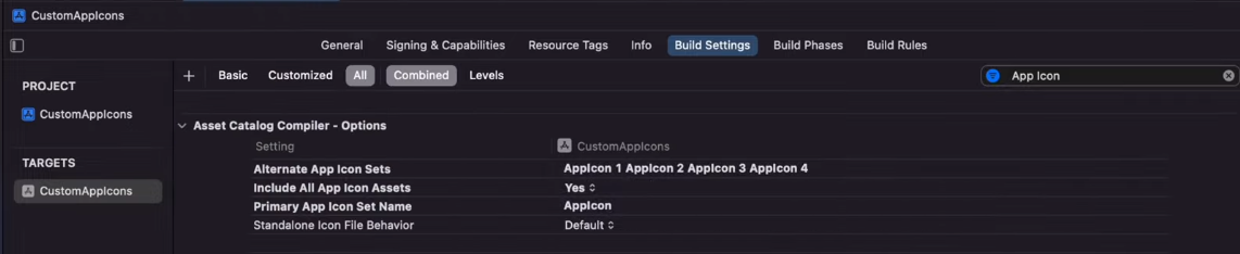 Build Settings XCode