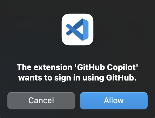 Sign into GitHub to use GitHub Copilot