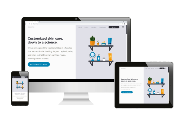 Glow Labs Skin Care Responsiveness Demo Screenshots