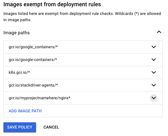 Binary Authorization Whitelist