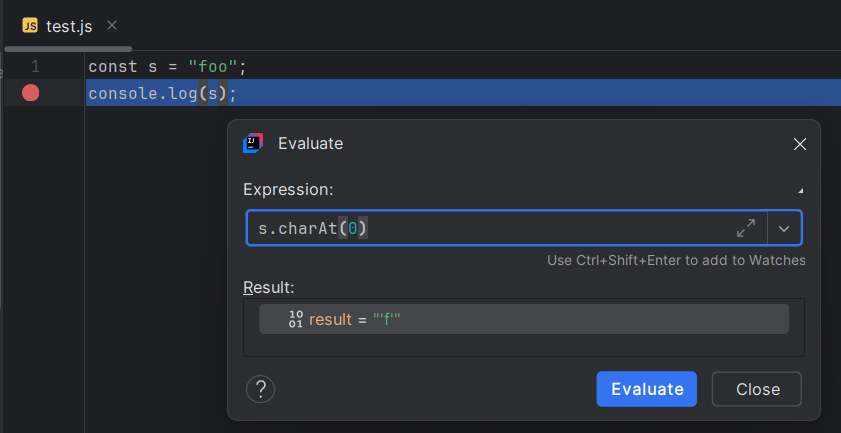 Evaluate expression