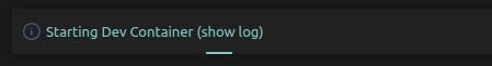 dev container bootstrap log