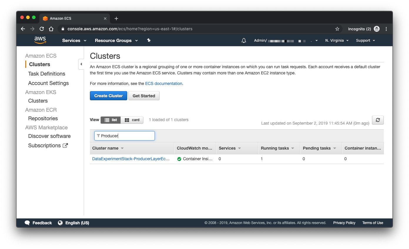 Producer ECS cluster