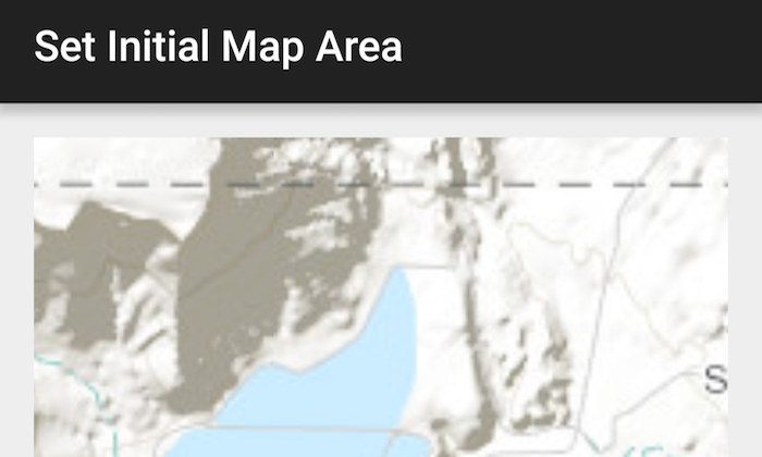 Set Initial Map Area App