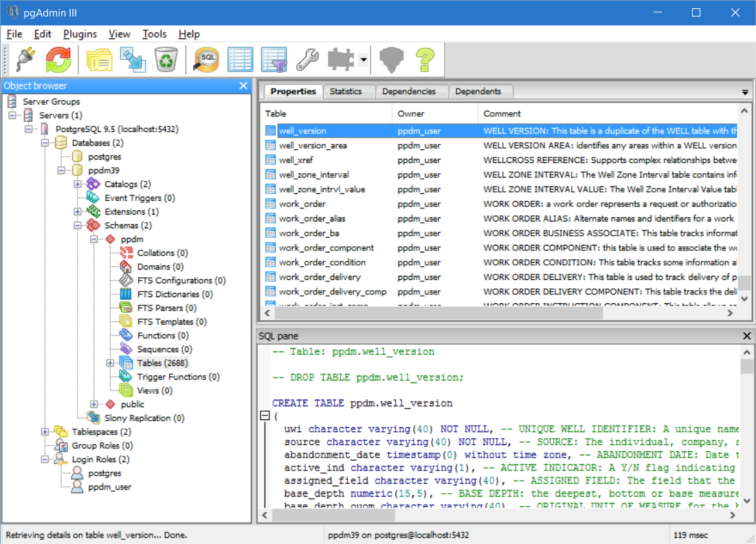 pgadmin3 screen shot