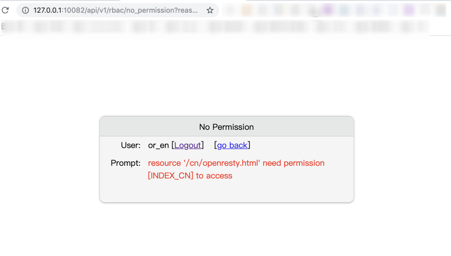 No Permission Page