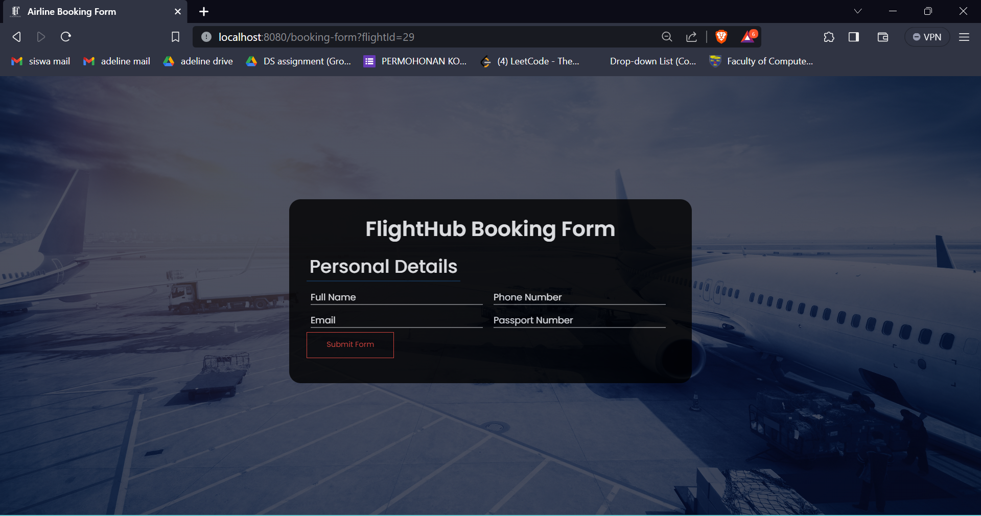 Booking Form