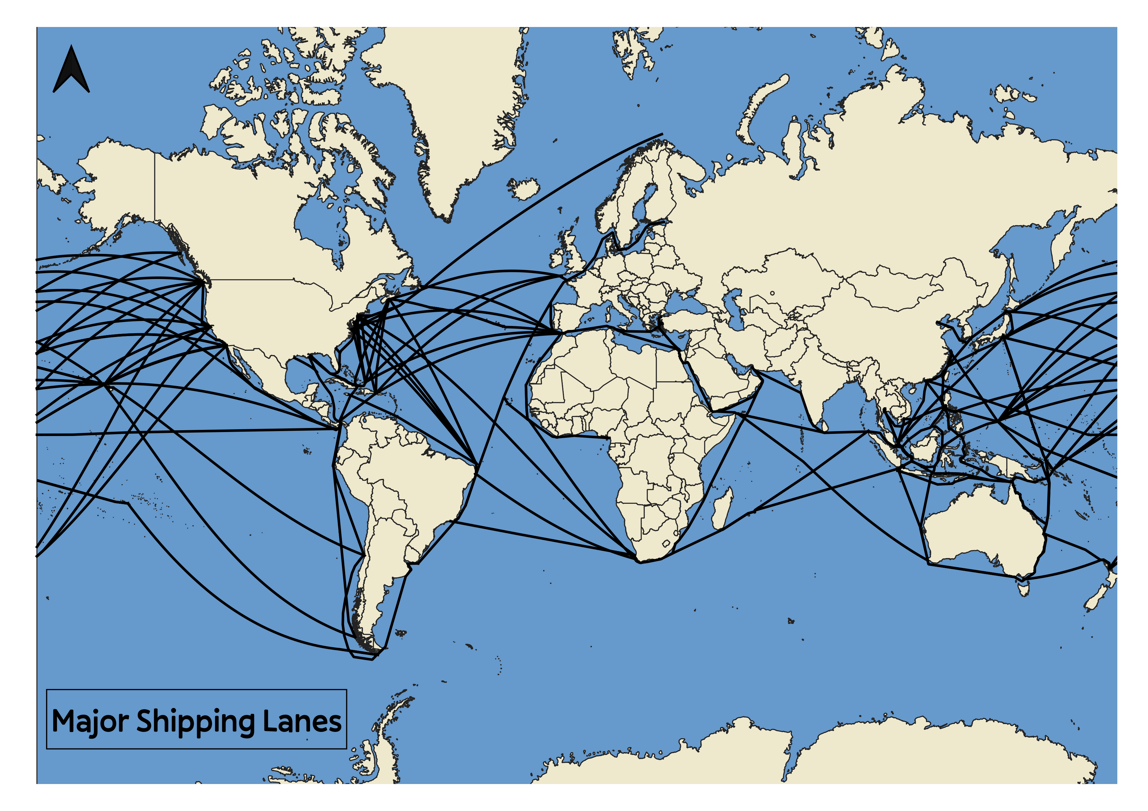 Major shipping Lanes