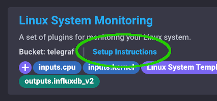 Telegraf Setup Instructions