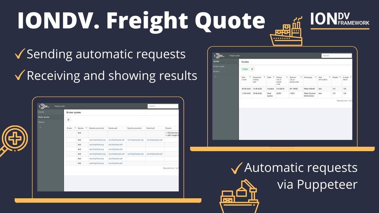 IONDV. Freight Quote