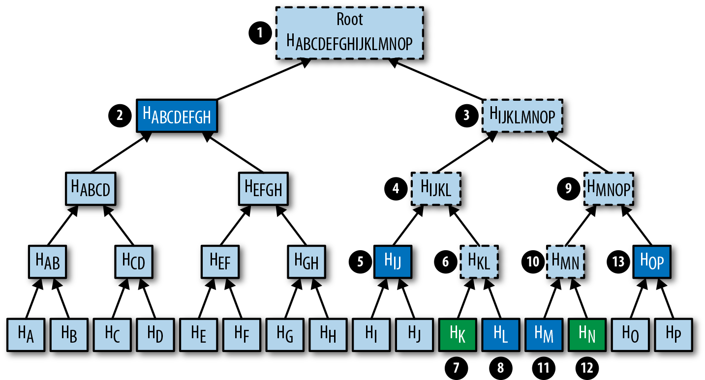 Merkle Blocks and Hashes