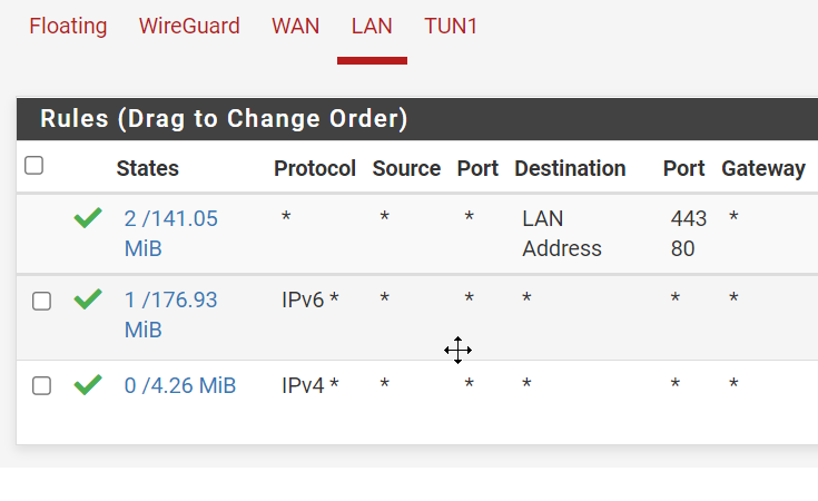 pfSense lan fw