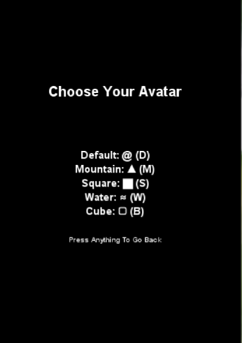 avatar menu