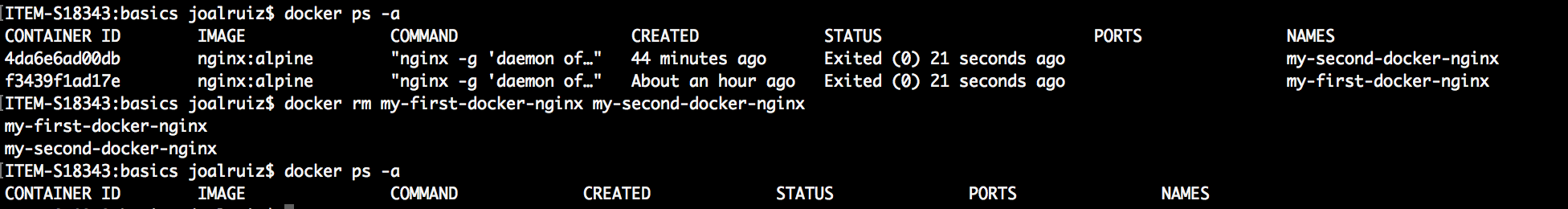 Docker stop containers