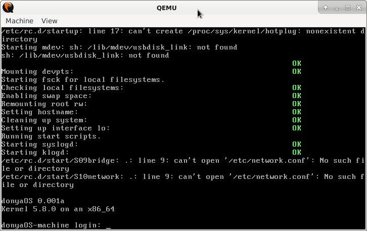 Installing DonyaOS Qemu Grub