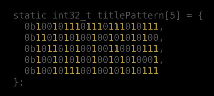 'Nortis' spelled out in binary numbers