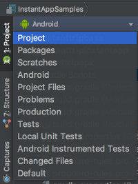 switching to project view