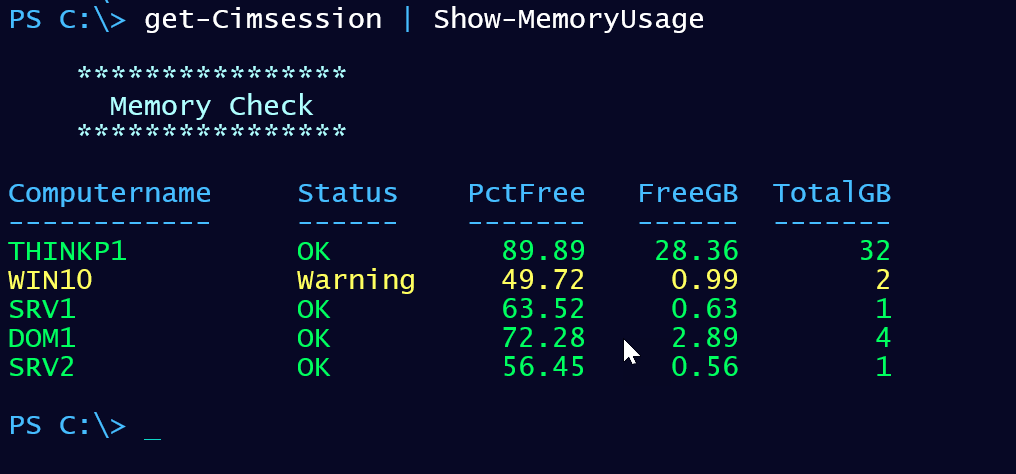 Alt Colorized Memory Usage