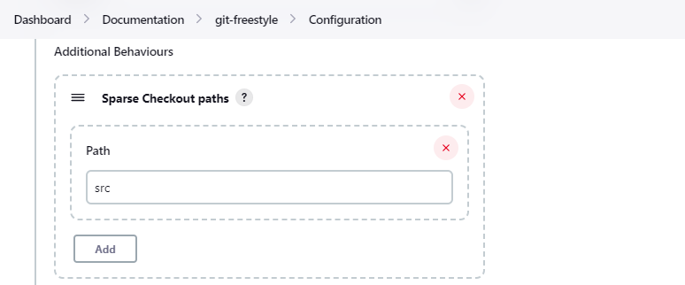 Sparse checkout paths