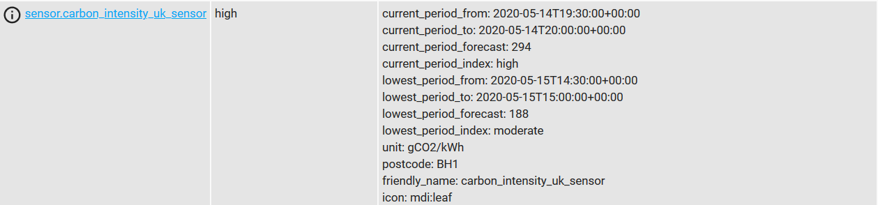 alt Sensor attributes