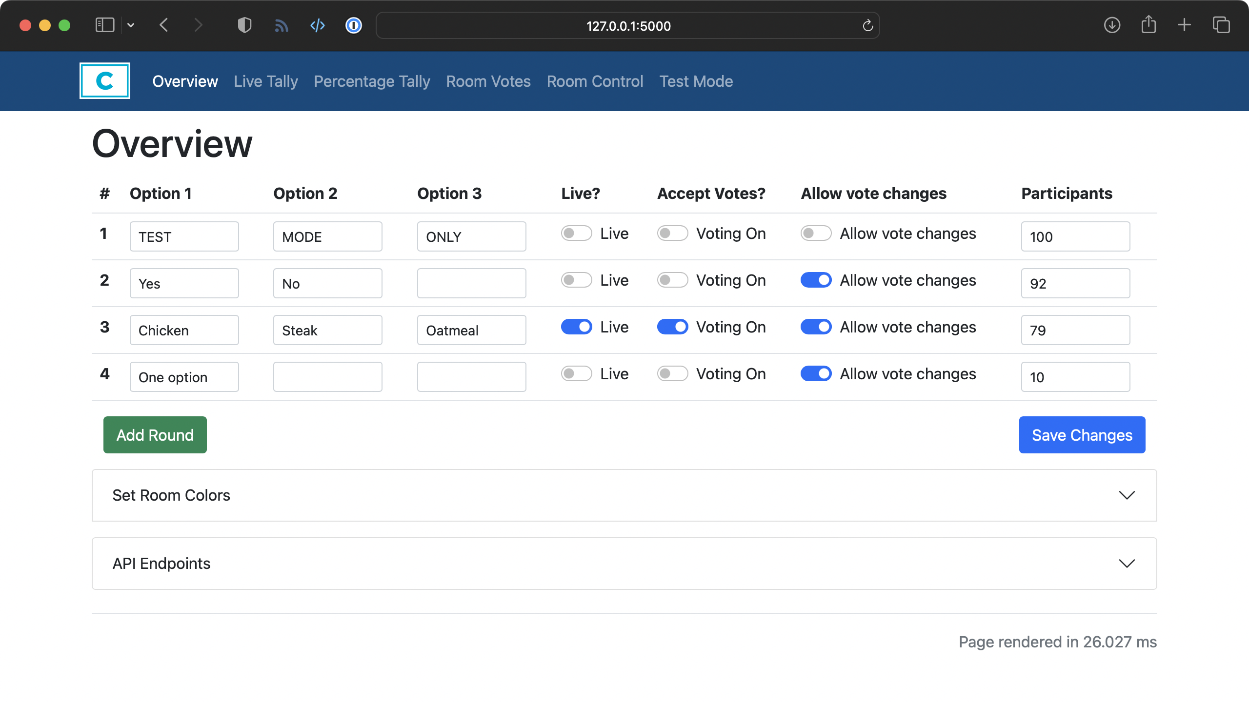 Overview UI