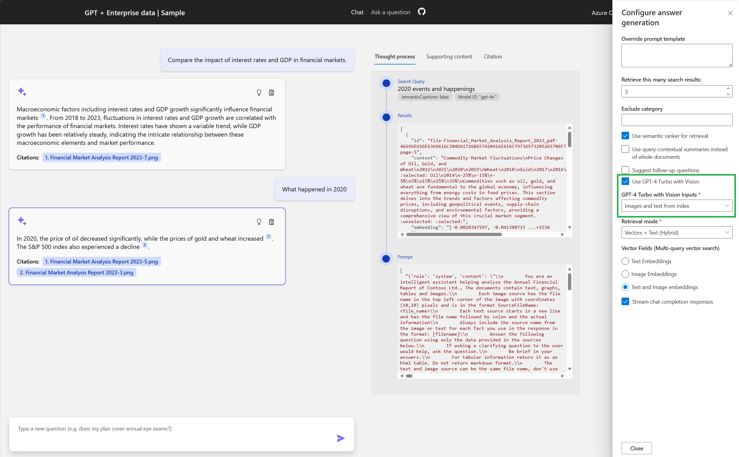 GPT4V configuration screenshot