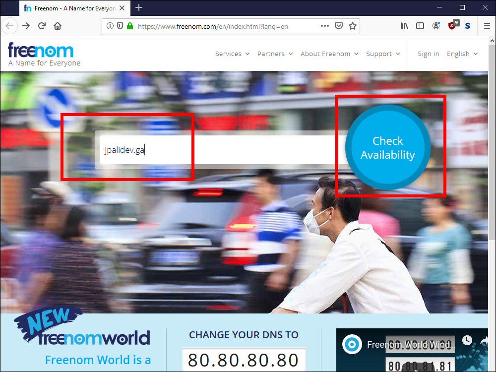 Freenom Check Availability