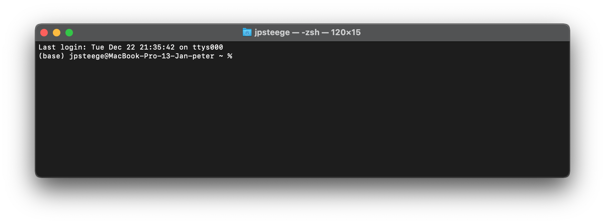 Terminal window where 'base' prefix is visible