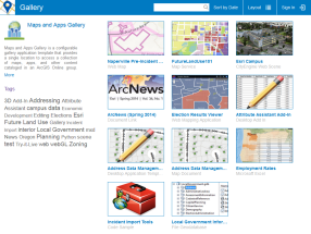 Image of the Map and App Gallery Template