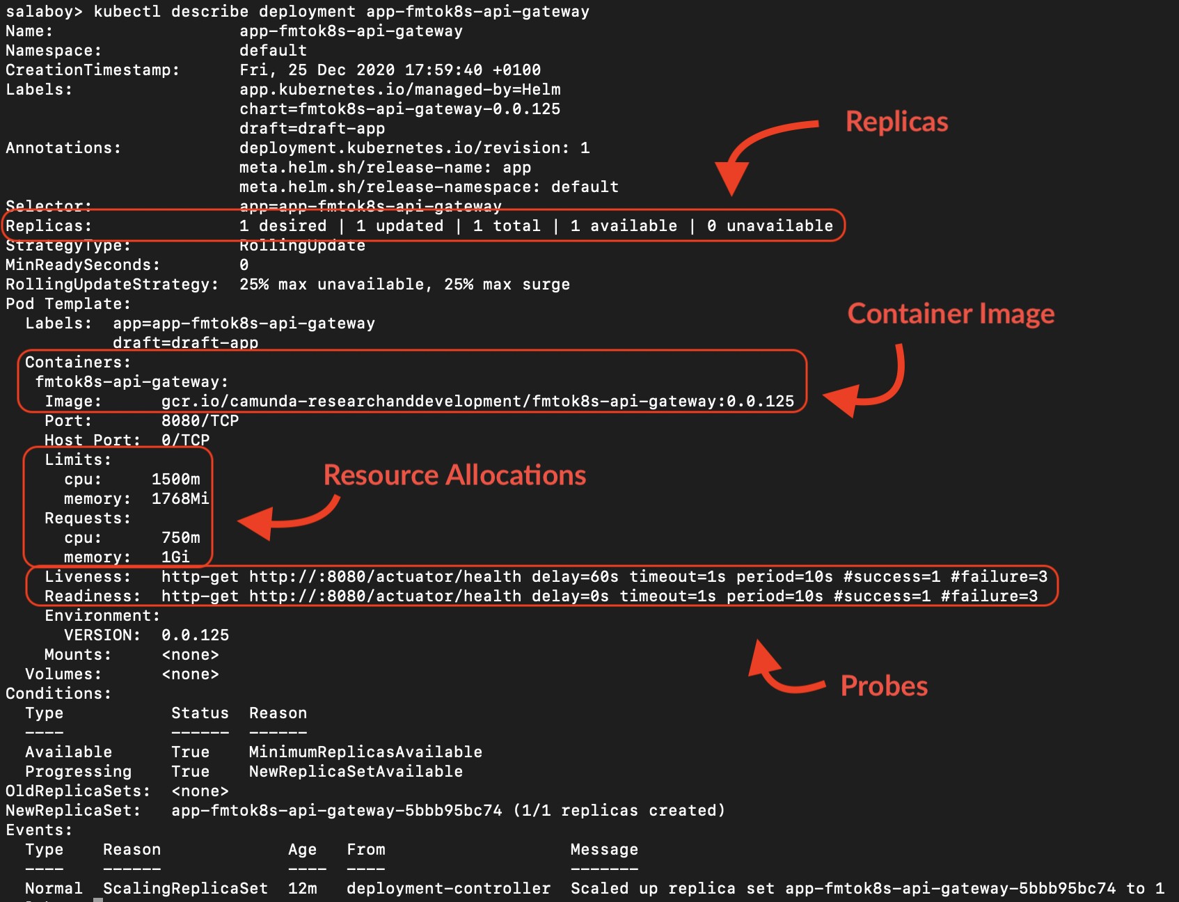 KIND Describe Deployment API Gateway