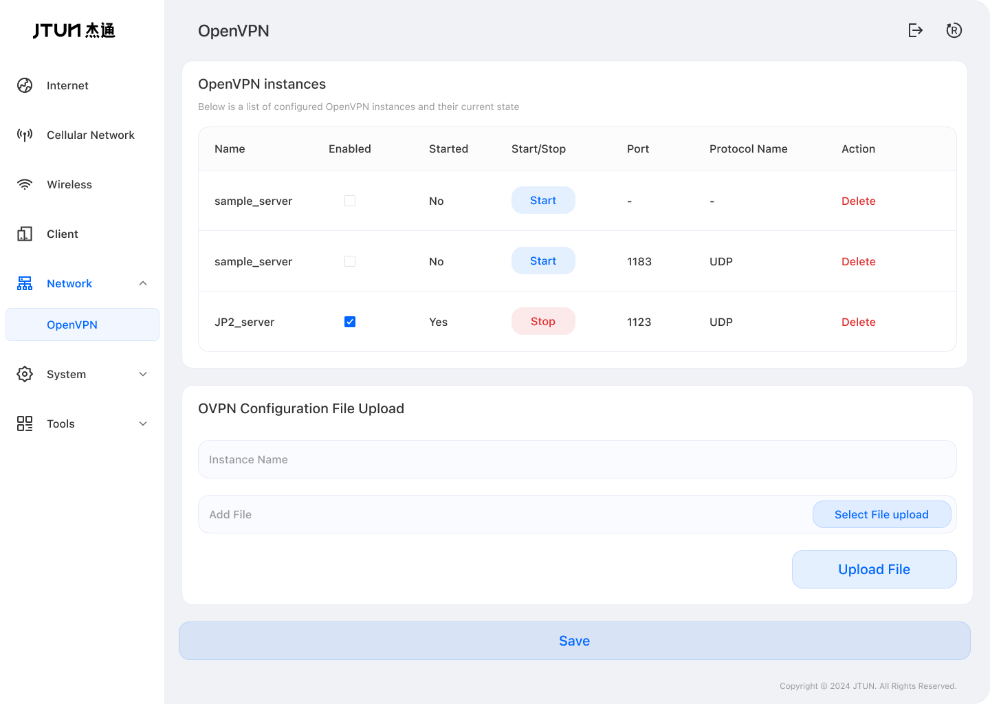 Network - openvpn