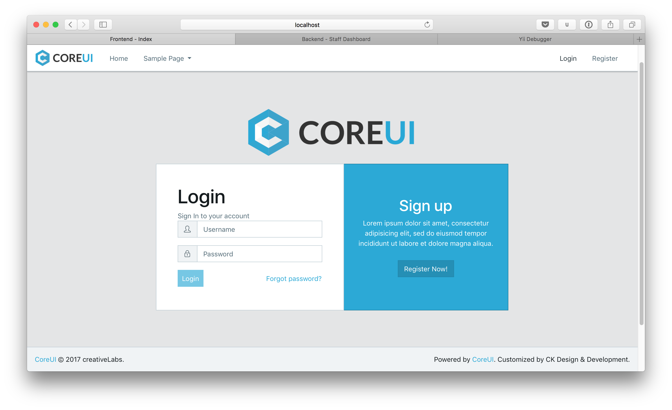 Frontend - Login